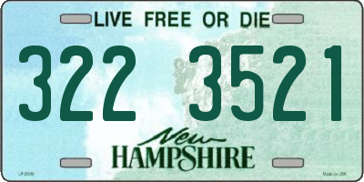 NH license plate 3223521