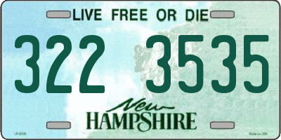 NH license plate 3223535