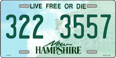 NH license plate 3223557