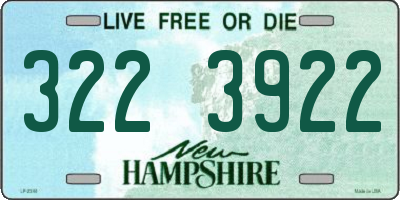 NH license plate 3223922
