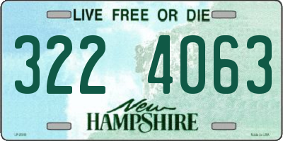 NH license plate 3224063
