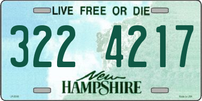 NH license plate 3224217