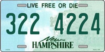 NH license plate 3224224