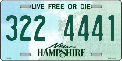 NH license plate 3224441