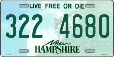 NH license plate 3224680