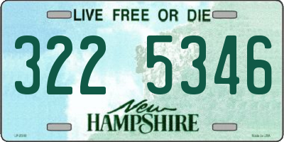 NH license plate 3225346