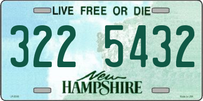 NH license plate 3225432