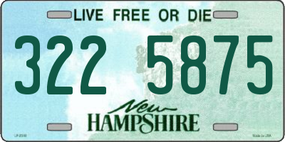 NH license plate 3225875
