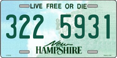 NH license plate 3225931