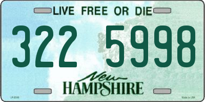 NH license plate 3225998