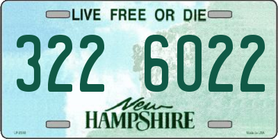 NH license plate 3226022