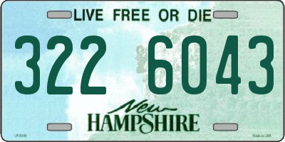 NH license plate 3226043
