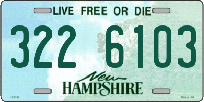 NH license plate 3226103