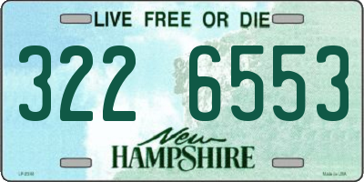 NH license plate 3226553