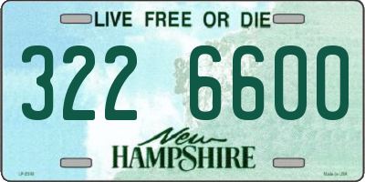 NH license plate 3226600