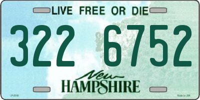 NH license plate 3226752