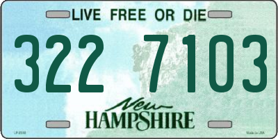 NH license plate 3227103
