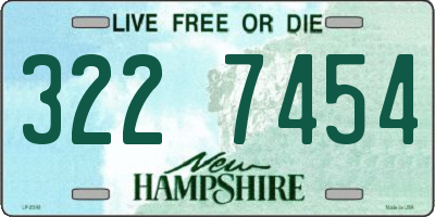 NH license plate 3227454