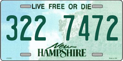 NH license plate 3227472