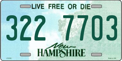 NH license plate 3227703