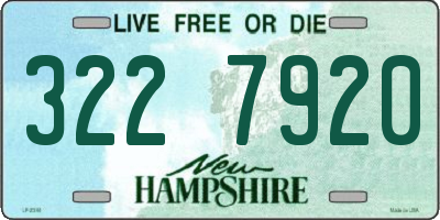 NH license plate 3227920