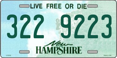 NH license plate 3229223