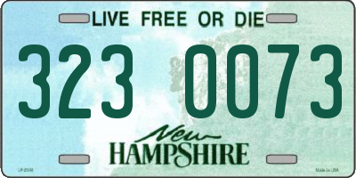 NH license plate 3230073