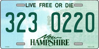 NH license plate 3230220
