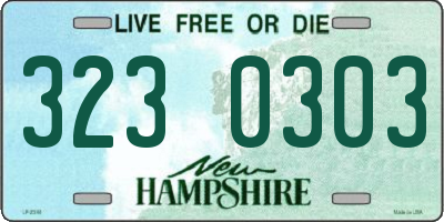 NH license plate 3230303