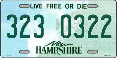 NH license plate 3230322