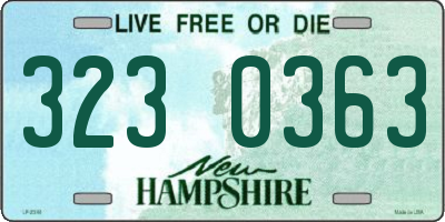 NH license plate 3230363