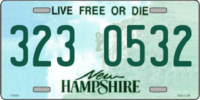 NH license plate 3230532