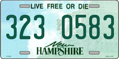 NH license plate 3230583
