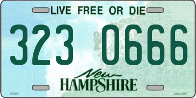 NH license plate 3230666