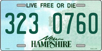 NH license plate 3230760