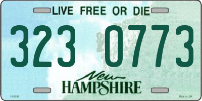 NH license plate 3230773