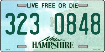 NH license plate 3230848