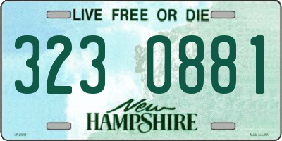 NH license plate 3230881