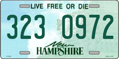NH license plate 3230972