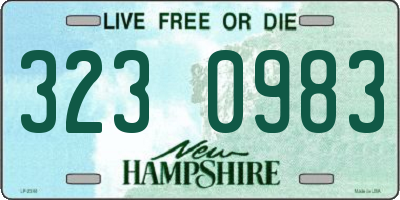 NH license plate 3230983