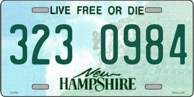 NH license plate 3230984