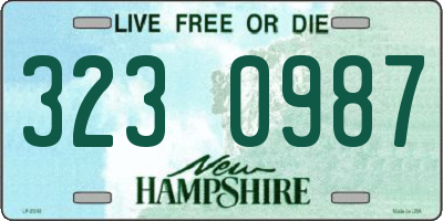 NH license plate 3230987