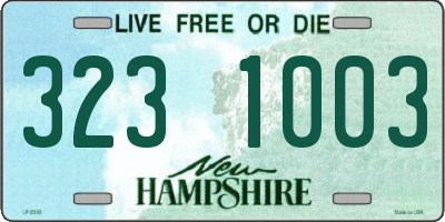 NH license plate 3231003
