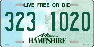 NH license plate 3231020