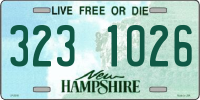 NH license plate 3231026