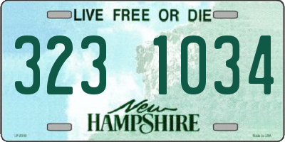 NH license plate 3231034