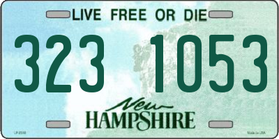 NH license plate 3231053
