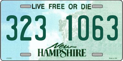 NH license plate 3231063