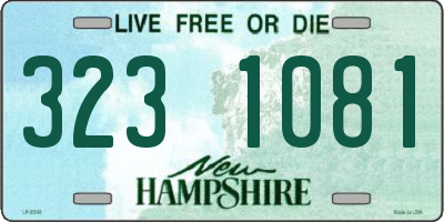 NH license plate 3231081