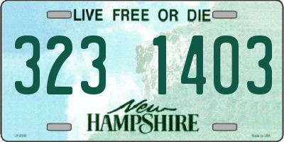 NH license plate 3231403